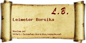 Leimeter Borsika névjegykártya